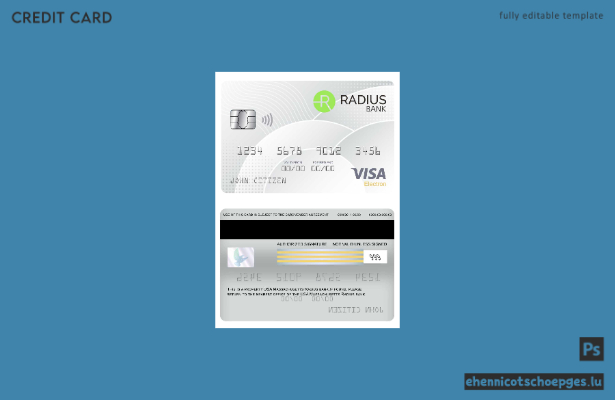 USA Massachusetts Radius Visa Electron Card Beispielvorschau